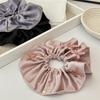 Fabric satin bow large intestine hair band simple head flower new temperament headgear hair accessories high sense