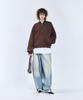 Standarderror 87-Stan059 Minimal Two-Way Suede Blouson Jacket Brown