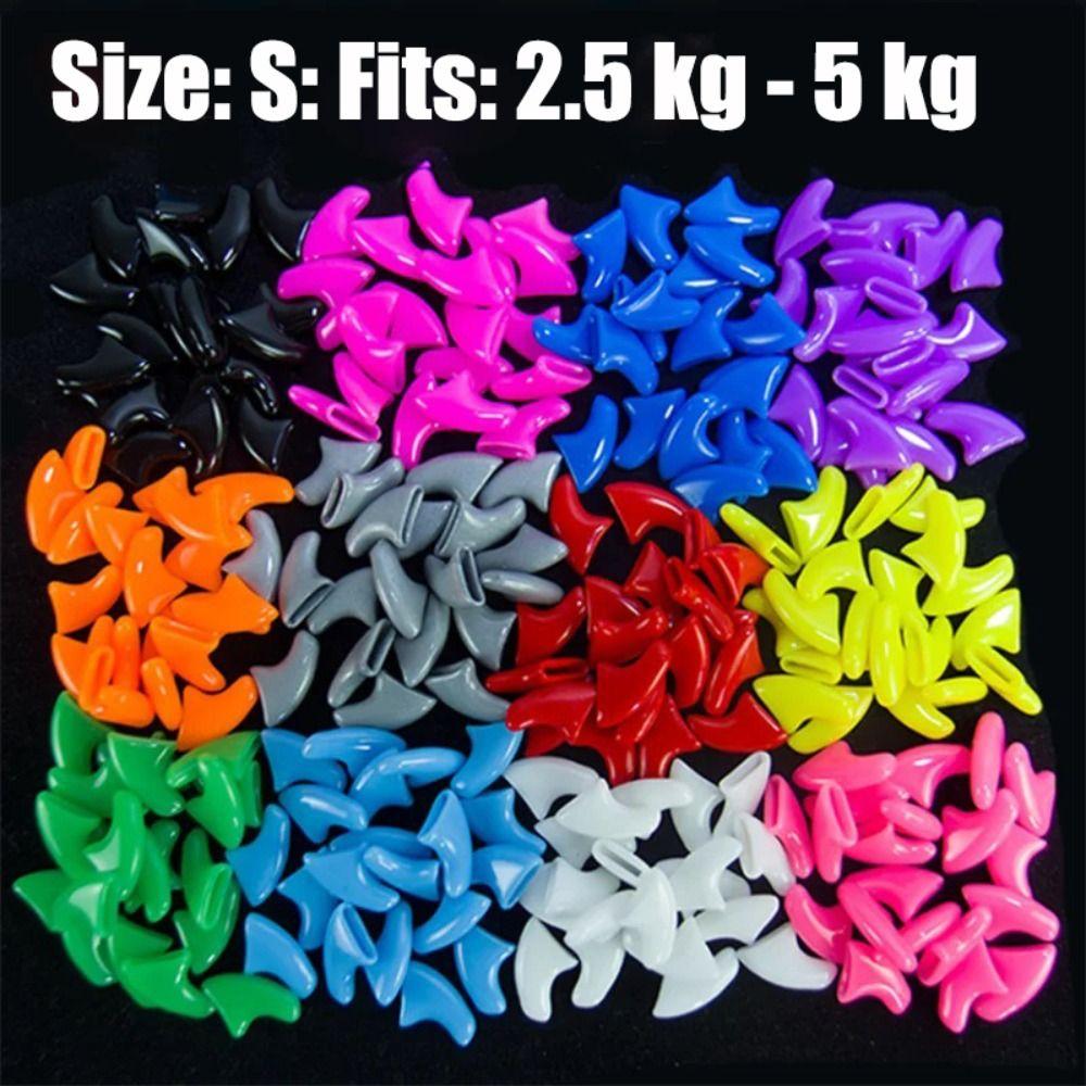 Colorful Cats Soft Nail Covers Anti-scratch Pet Nail Cover Fashion Cat Grooming Supplies
