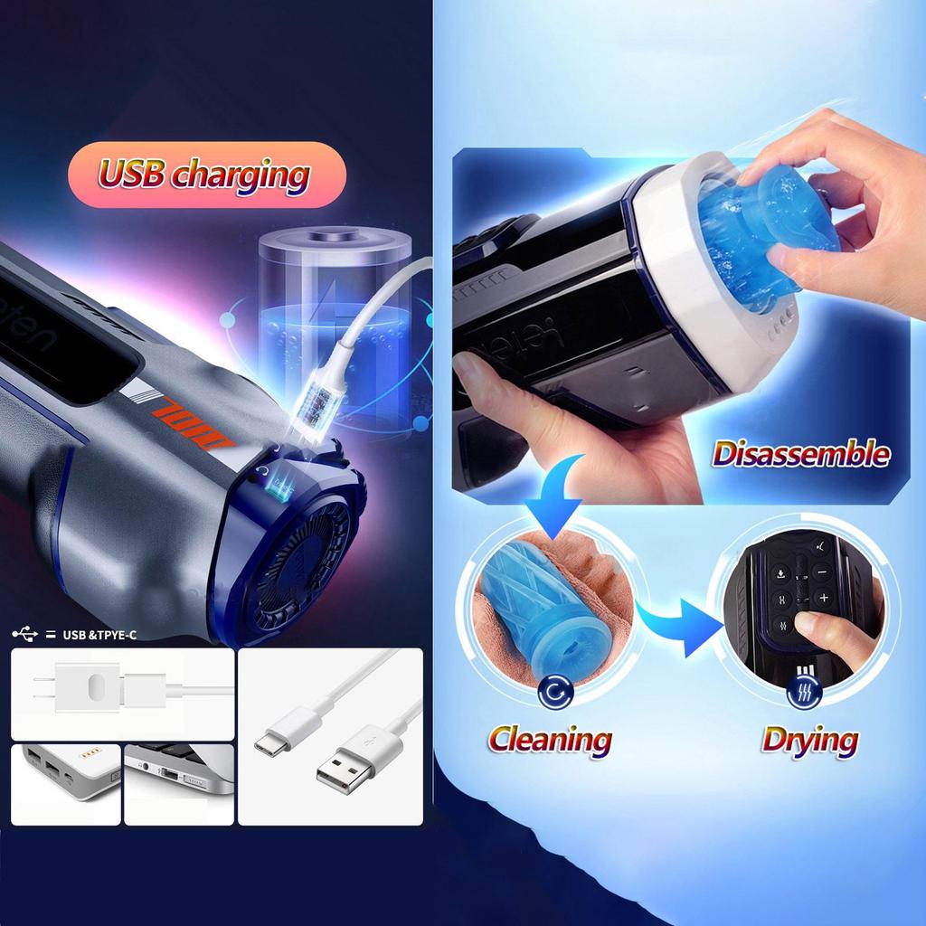 Generation Automatic Telescopic Male Masturbator Vagina Real Pussy Heating Moaning Masturbation Sex Toy For Men