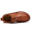 Men's Leather Boots Handmade Casual Ankle Boots for Men Zipper Shoes for Male 39-48
