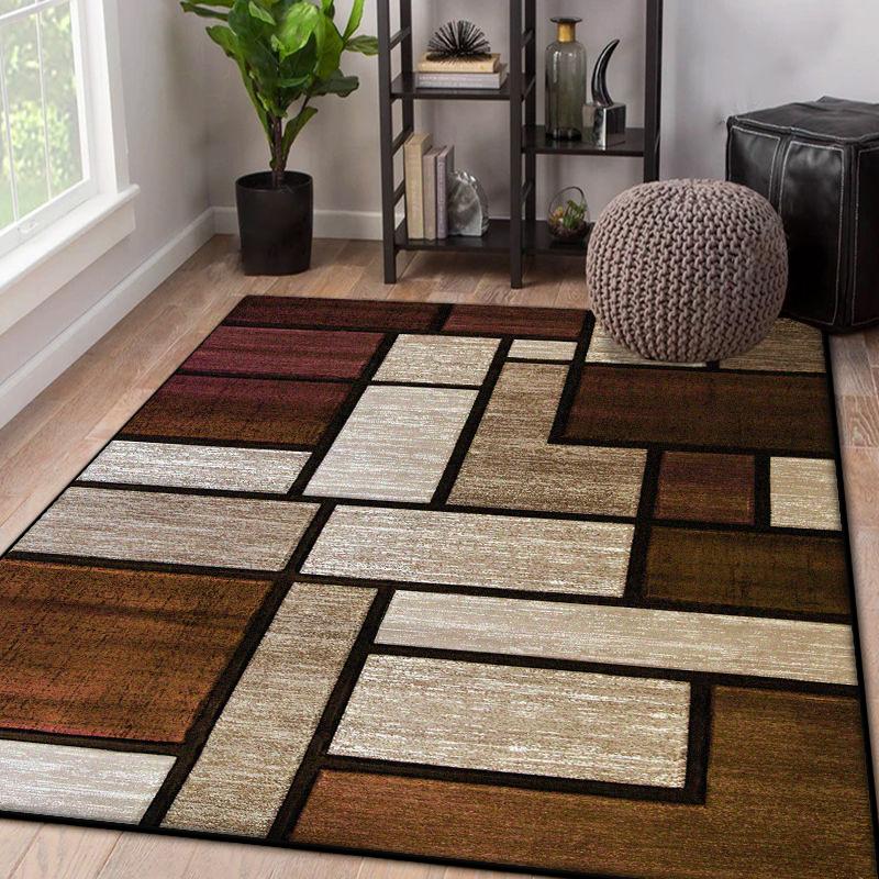 Nordic Geometric Living Room Carpet Abstract Home Decoration Large Area Antiskid Rugs Lounge Bedroom Fluffy Plush Floor Mat Soft