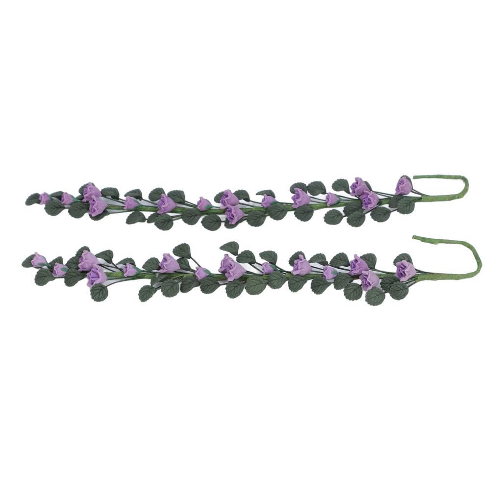 2pcs 1 : 12 Miniature Swing Vine Doll House Accessories Decorative Ornament Clay Doll House Swing   Vine for