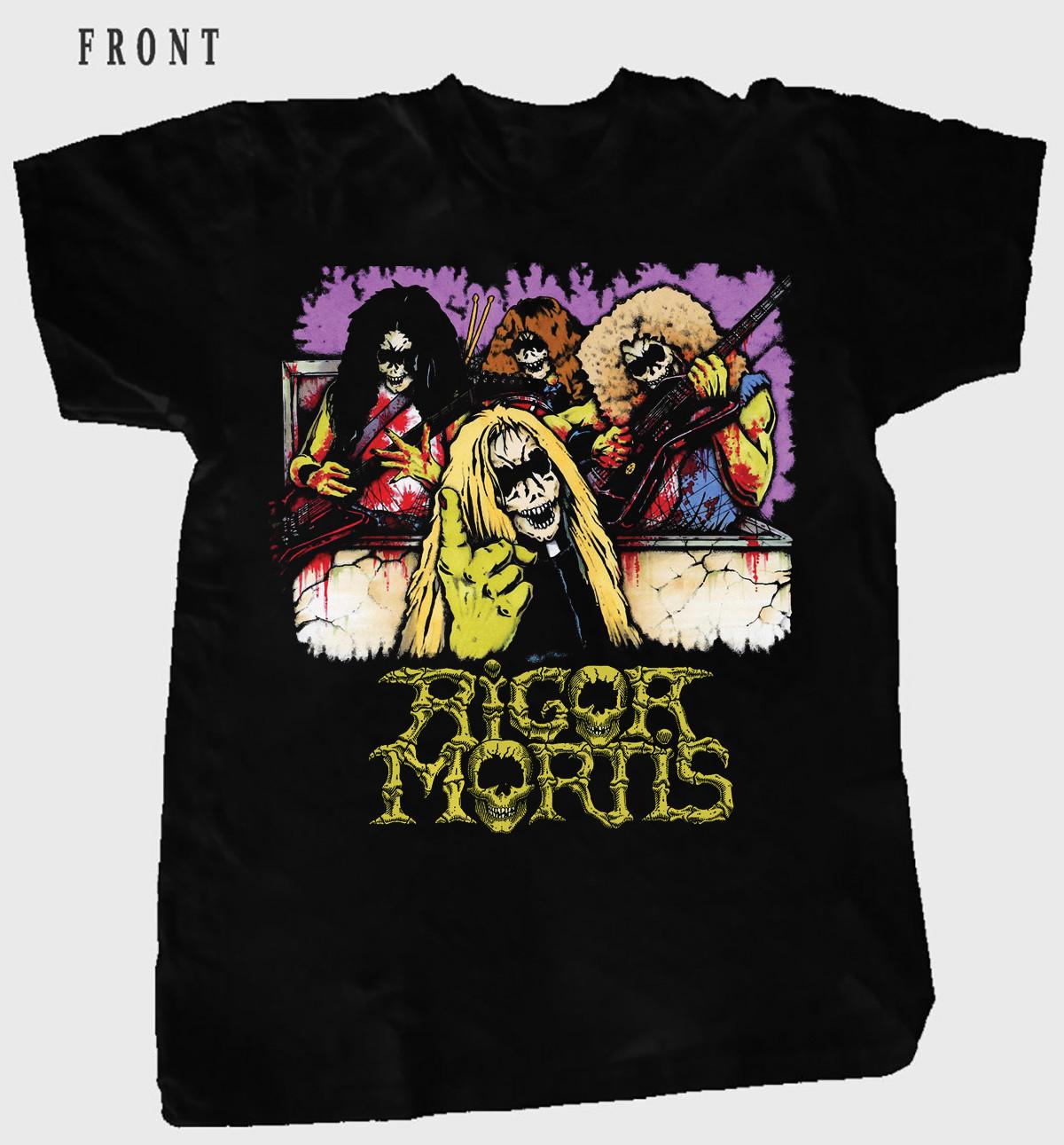 Rigor Mortis Band T-Shirt Short Sleeve Cotton Red Unisex All Size S to 5XL S