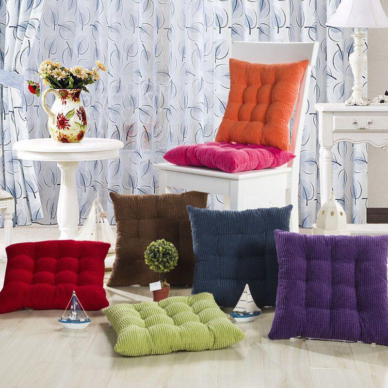 Pad Seat Removable Thick Soft Corduroy Cushion Pad Seat Chair Patio Home Sofa
