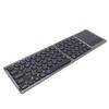 Foldable Bluetooth Keyboard 2.4G Wireless Keyboard with 2 in 1 Numeric Keypad and Touchpad for Tablets Phones Multi