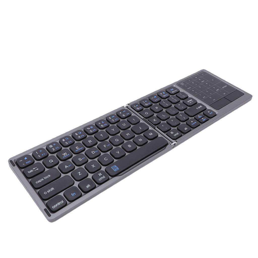 Foldable Bluetooth Keyboard 2.4G Wireless Keyboard with 2 in 1 Numeric Keypad and Touchpad for Tablets Phones Multi