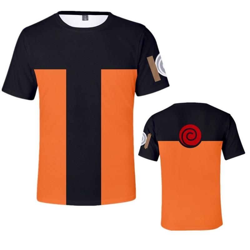 Hot Selling New Popular Japanese Anime Naruto Casual Short Sleeved T-shirt with Fashionable 3D Digital Printing
