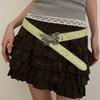 Sequins Wide Belt Y2K Denim Waistbands Simple Butterfly Belt  Female/Girls