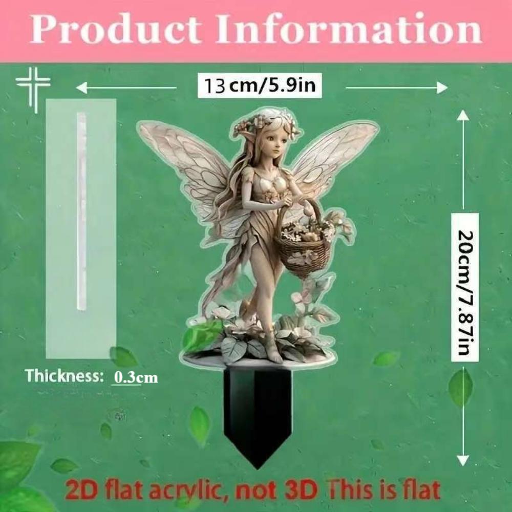 Bohemian Crystal Fairy, 2D Flat Acrylic, Outdoor Decoration, Suitable for Gardens, Lawns, Gifts, Christmas, Halloween