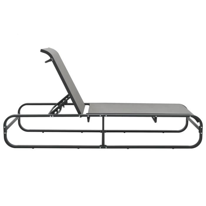 VidaXL Chaise longue Aluminium et textilène