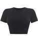 Seamless Knit Slimming Bodycon Yoga Top - Short Sleeve, Small Round Neck, Solid Color Fitness Wear