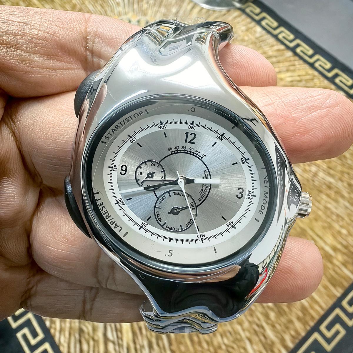 

Новый тренд мужских часов Винтажные инопланетные Для y2k Оригинальные часы Скрученный ретро стальной Мужская мода Высококлассные кварцевые наручные часы Подарок