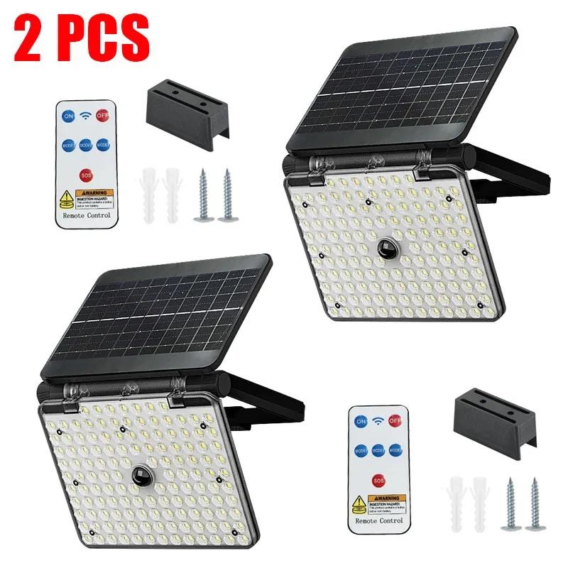 1/2/3PCS LED Solar Light Outdoor 132 LED Spotlights IP65 Waterproof Motion Sensor Human Solar Flood Security Wall Lights 3 Modes