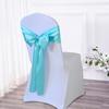 Elegant Chair Back Bow Tie Breathable Faux Silk and Stain Wedding Banquet Ribbon Chair Bands Party Supplies