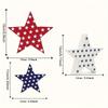 3Pcs/set Patriotic Wooden Star Decor Home Decor Tabletop Ornament Party Table Decor American Flag Design Laser Cut Decorations