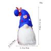 Patriotic Flag Dwarf Doll: Striped Faceless Ornament for Independence Day