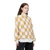 Vans Checkerboard Stand Collar Warm Reversible Jacket Women Jacket Off-White VN000F8YDJR