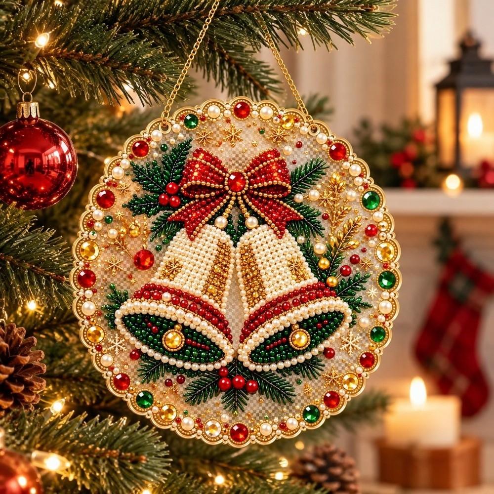 Acrylic Round Board Pearl Painting Kit DIY Craft Xmas Acrylic Pendant Gift
