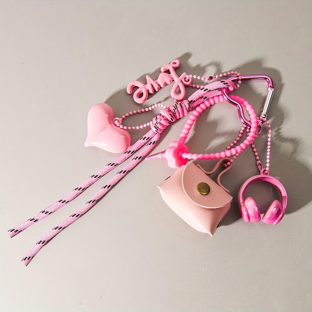 Exquisite Woven Maillard Bow Rope Pendant Earphone Gifts Mini Bow Faux Leather Bag Accessories for Women one size