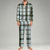 Men's Long Sleeve Button-Down Pajama Set, 2-Piece Sleepwear Loungewear with Pants for Home and Bedtime