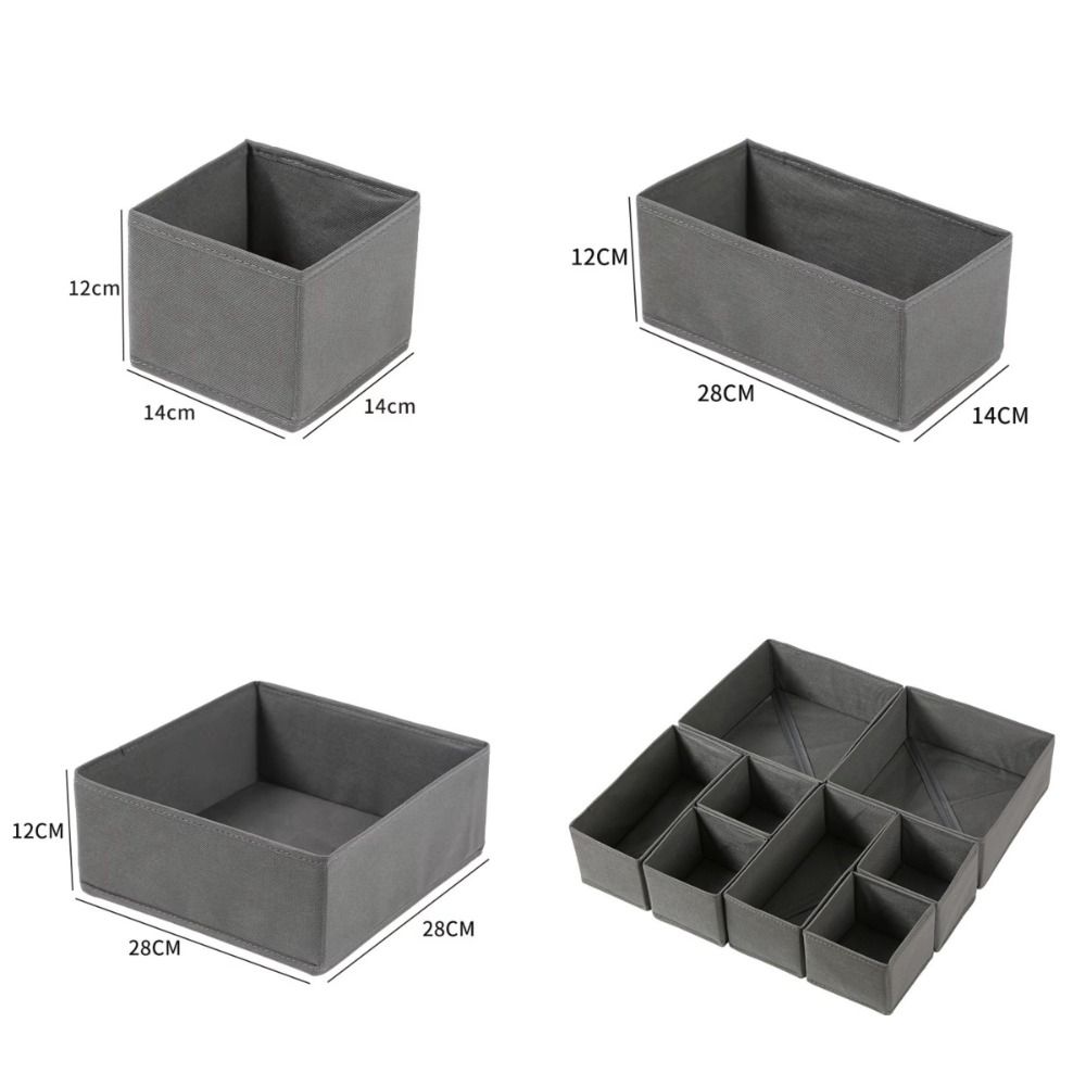Organizatoare sertare cu design pliabil, coș de depozitare lenjerie cu compartimente multiple, depozitare dulap