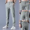 Ice pants men's summer new business fashion large size thin elastic casual trousers