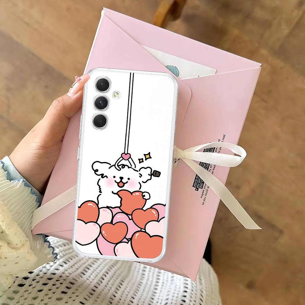 Cute M-Maltese-S Phone Case For Samsung Galaxy Transparent Cover A52 A12 A51 S21 Edge S22ULTRA S23 S24 S20LITE Plus Ultra