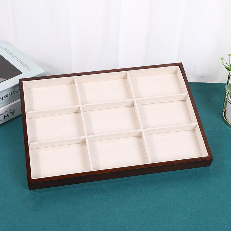 Walnut Jewelry Display Tray for Rings, Necklaces, and Bracelets