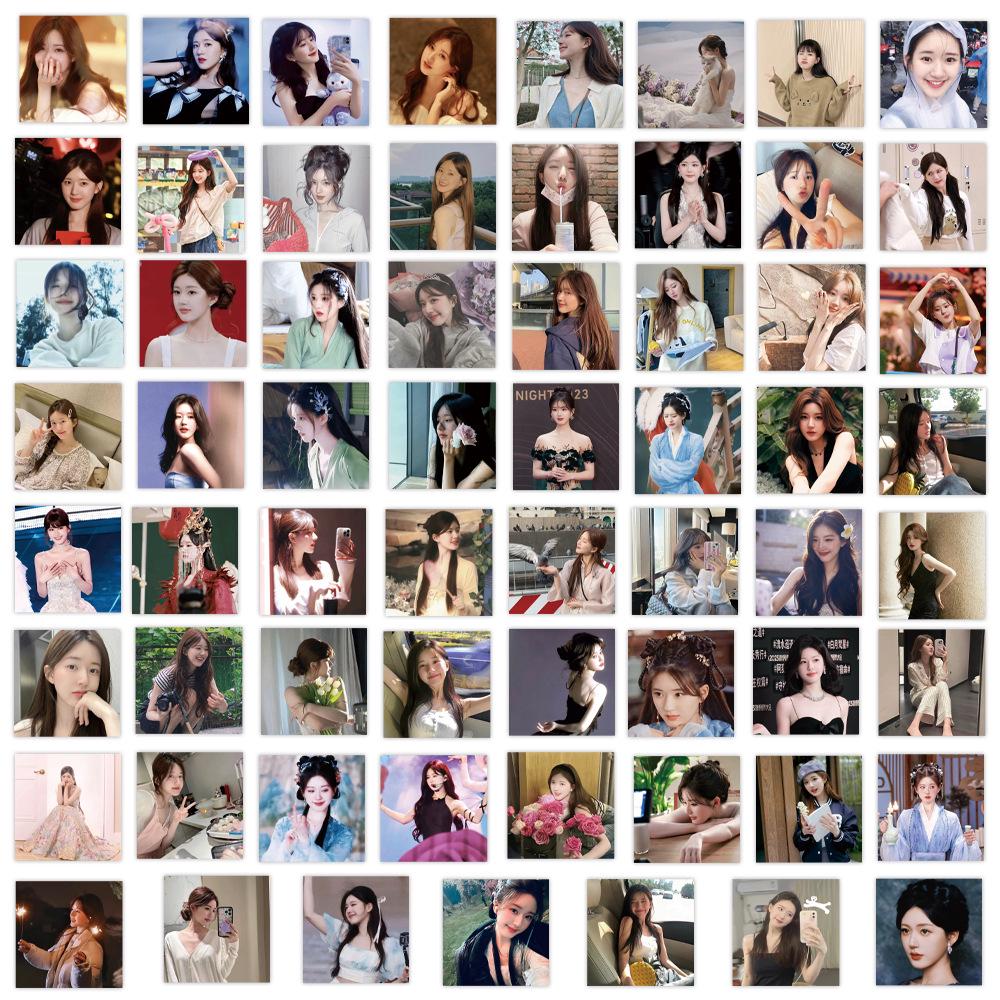 Zhao Lusi Celebrity Graffiti Sticker Set - 60pcs for DIY Journals, Water Bottles, Desks & Computers.