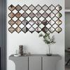 Modern Gourd & Lantern Shaped Acrylic Mirror Wall Sticker Boho Decor for Cafe Restaurant Bedroom Living Room