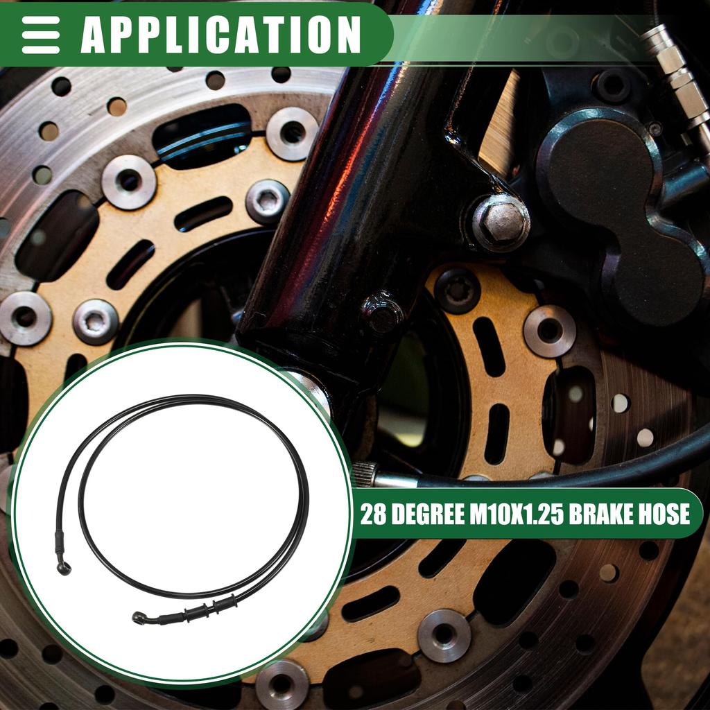 Motoforti Brake Hose, Clutch Hose, and Oil Hose for Motorcycles, ATVs, and Off-Road Bikes, Universal, Durable, 1 Set, 28°, 160cm