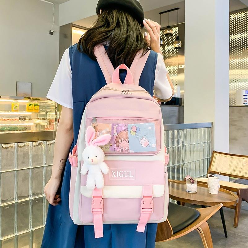 Multi-piece schoolbag female Korean version Japanese lightweight junior school backpack 3rd to 5th and 6th grade primary school students girl backpack