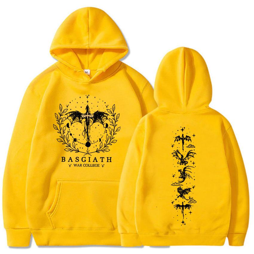 Basgiath War College Hoodies Onyx Storm Dragon Rider Sweatshirts Book Printing Sudaderas Long Sleeve Women Men Clothing