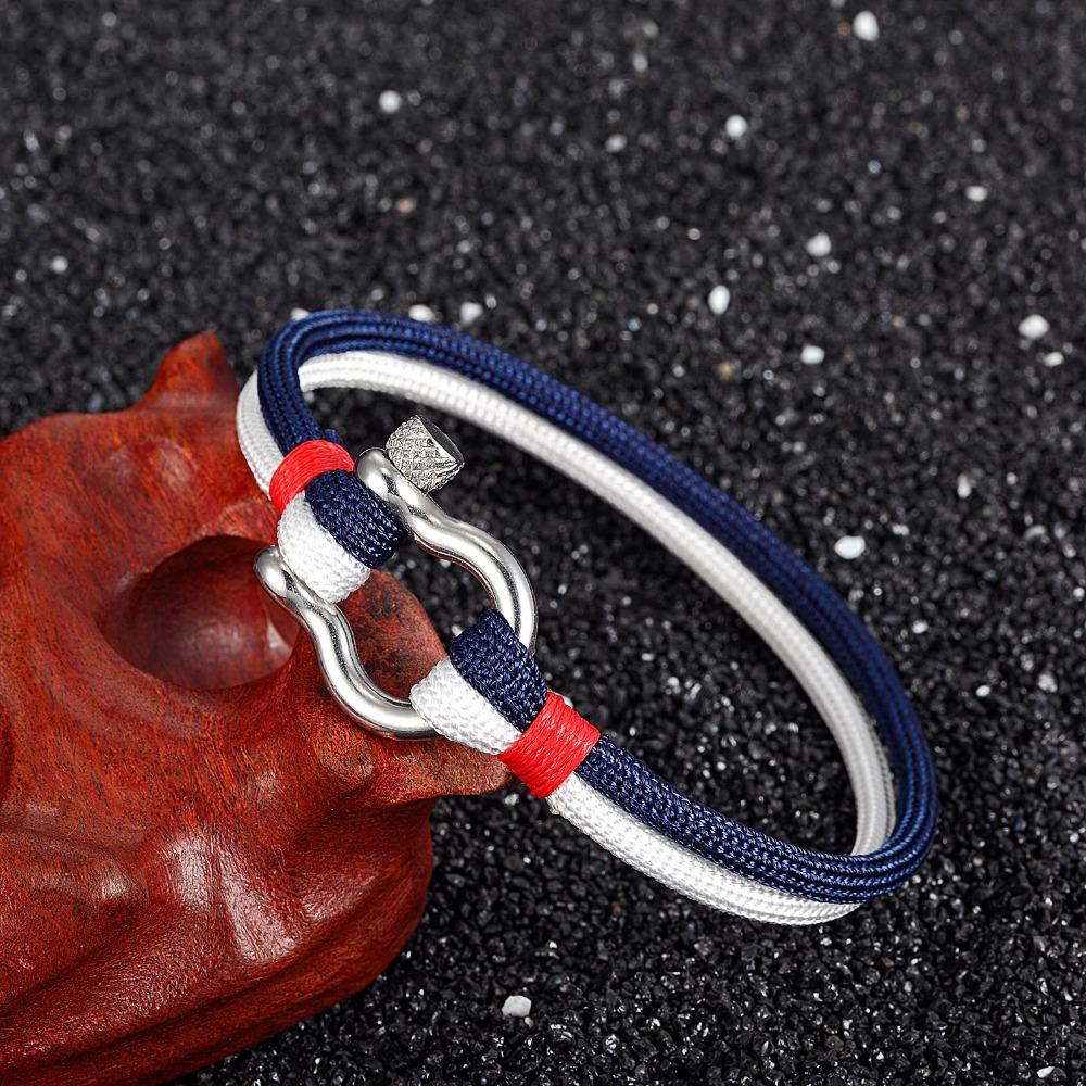 Umbrella Rope Leather Adjustable Survival Bracelet