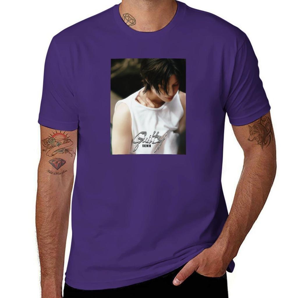 Taemin Guilty oil paint Tshirt vintage clothes graphics hippie clothes blacks big and tall t shirts for men