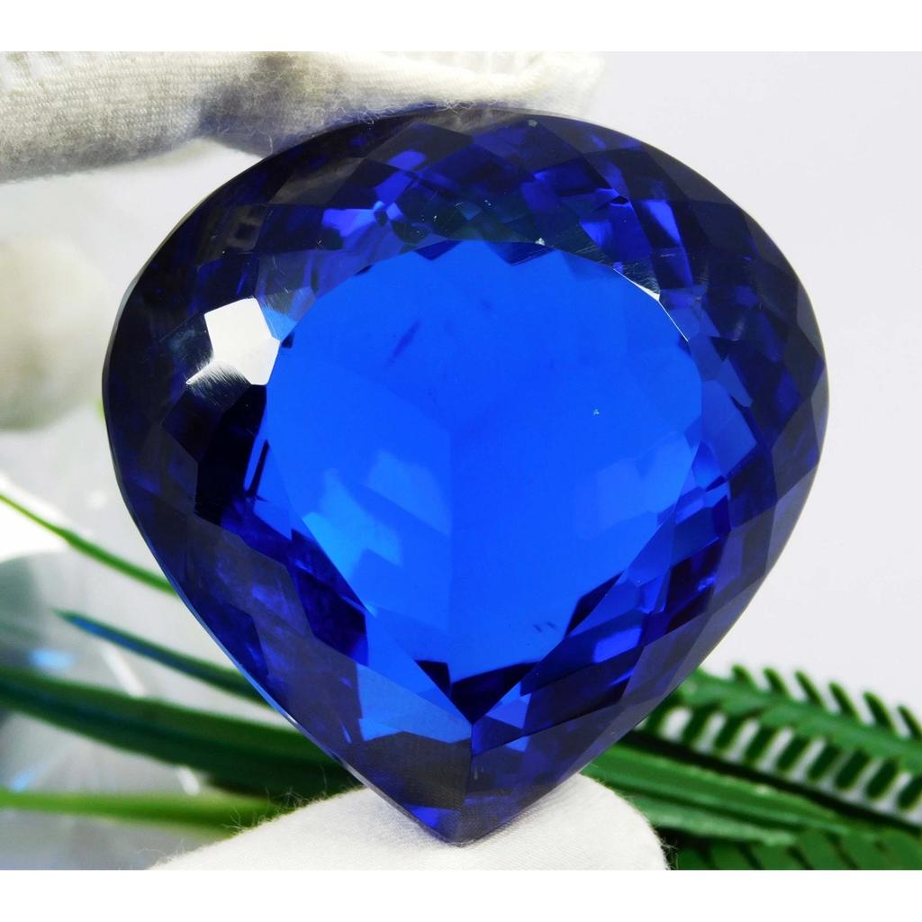 Huge Certified 340.70 Ct Natural Blue Tanzanite Pear Cut Loose Gemstone