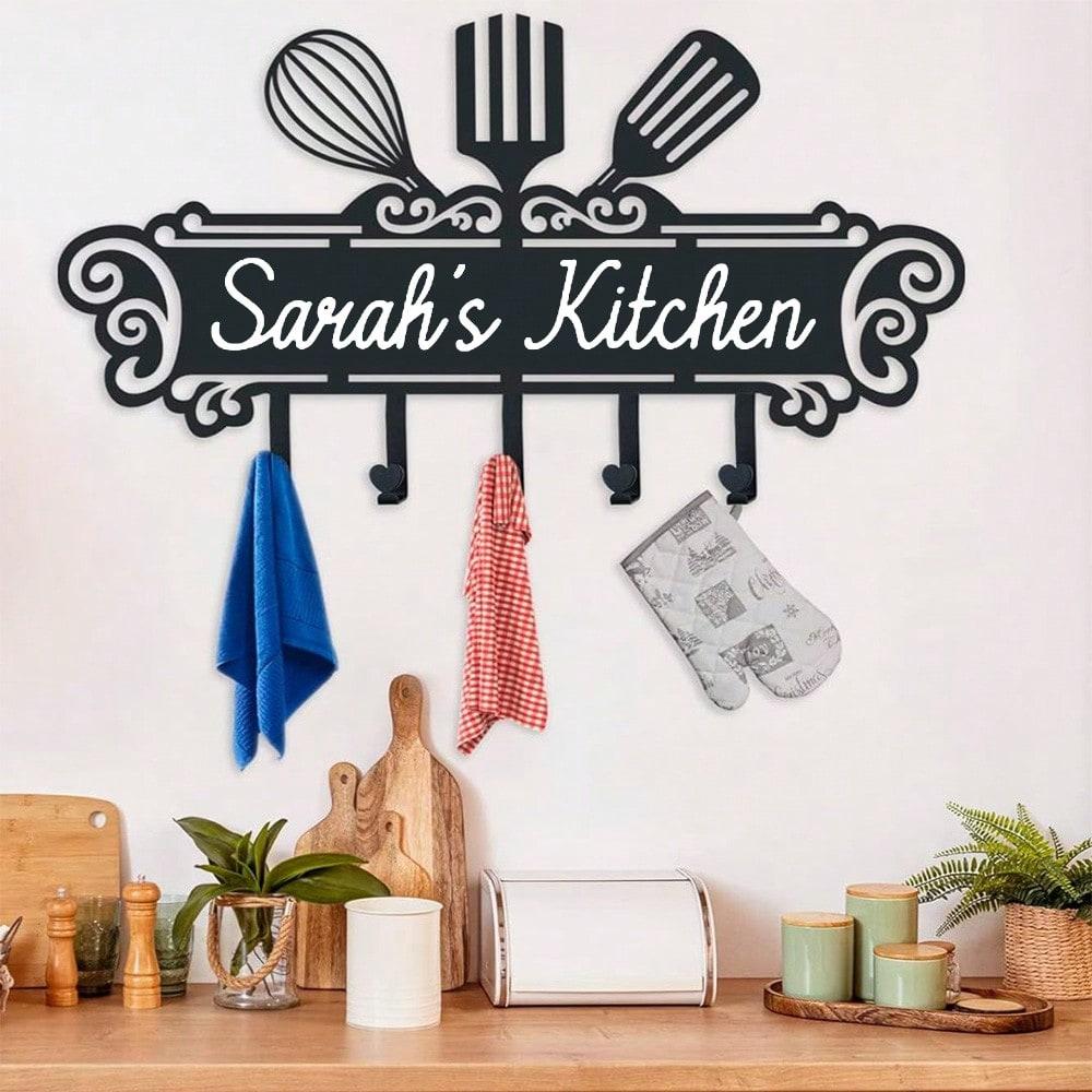 Custom Metal Wall Hook Key Holder for Kitchen, Mother's Day Gift for Grandma, Farmhouse Decor