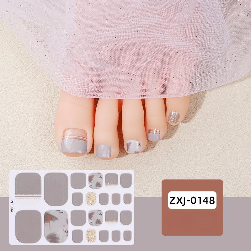 Japanese and Korean Toe Nail Stickers Waterproof Onion Pink Toenail Stickers Manicure Stickers