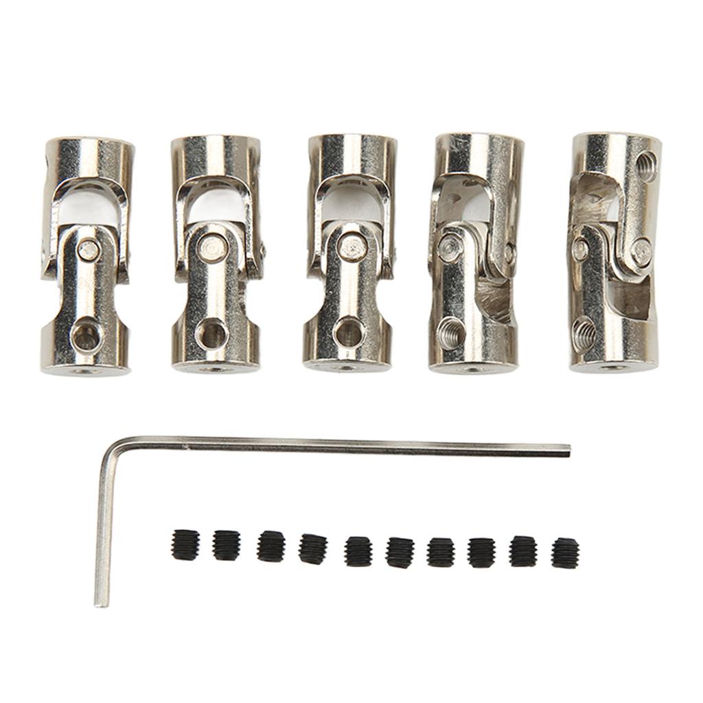 5PCS 3mm Universal Joint Shaft Coupling High Strength Steel 2 Section Universal Joint Coupling Connector for RC Car Boat
