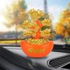 Car Dashboard Decor Solar-Powered Shaking Money Tree Design Automotive Interior Decor Cute Dashboard Car Accessories for Trailer