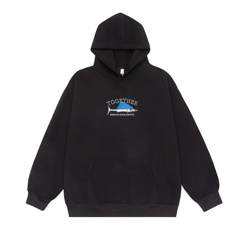 

Новая осенняя толстовка с простым принтом, мужская худи с капюшоном, универсальный трендовый пуловер 3XL