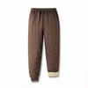 Herren Fleecegefütterte Hose Verdickte Lässige Sporthose Lange Hose Locker Gerades Bein Übergröße Warme Baumwollhose