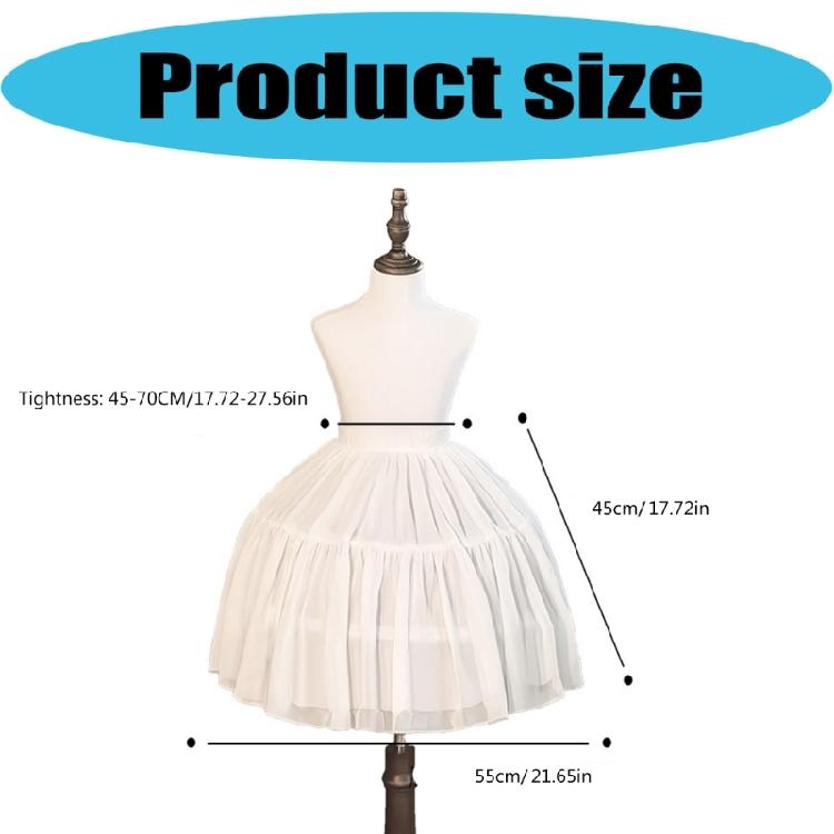 Girls Formal Dress Hoop Slip Breathable Flexible Steel Support Layer For Pageants Photoshoots Event