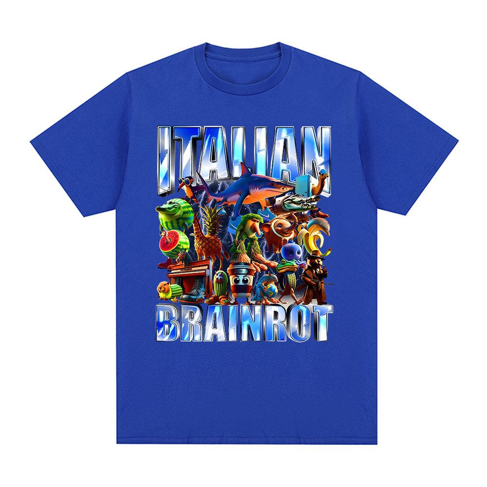 Italian Brainrot Tralalero Tralala Tung Tung Tung Sahur Bombardiro Crocodilo Funny Meme Graphic T-shirt Men Women Fashion Tshirt