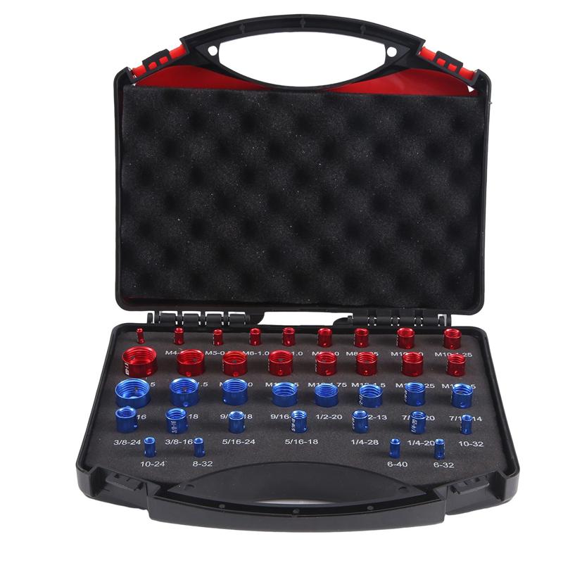 A96I-Nut And Bolt Thread Checkers Inch & Metric Nut And Bolt Identifier Gauge Set,36 Male/Female Nut And Bolt Sizing Gauges Dura