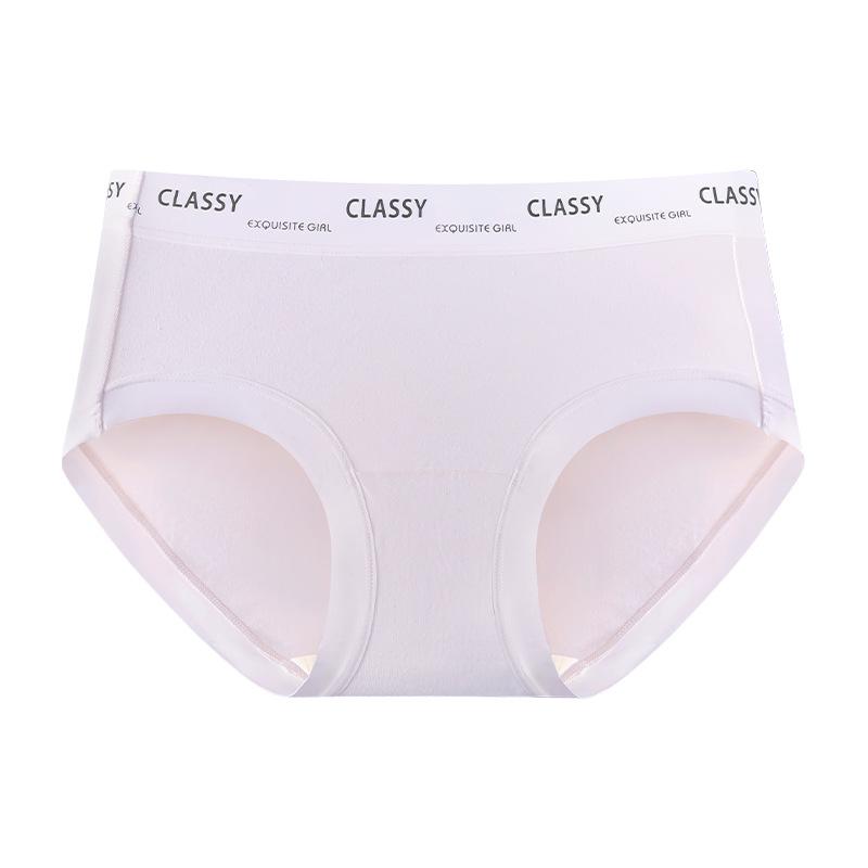 Ladies Spring and Autumn Cotton Breathable Non Trace Antibacterial Extended Crotch Waist Triangle Briefs