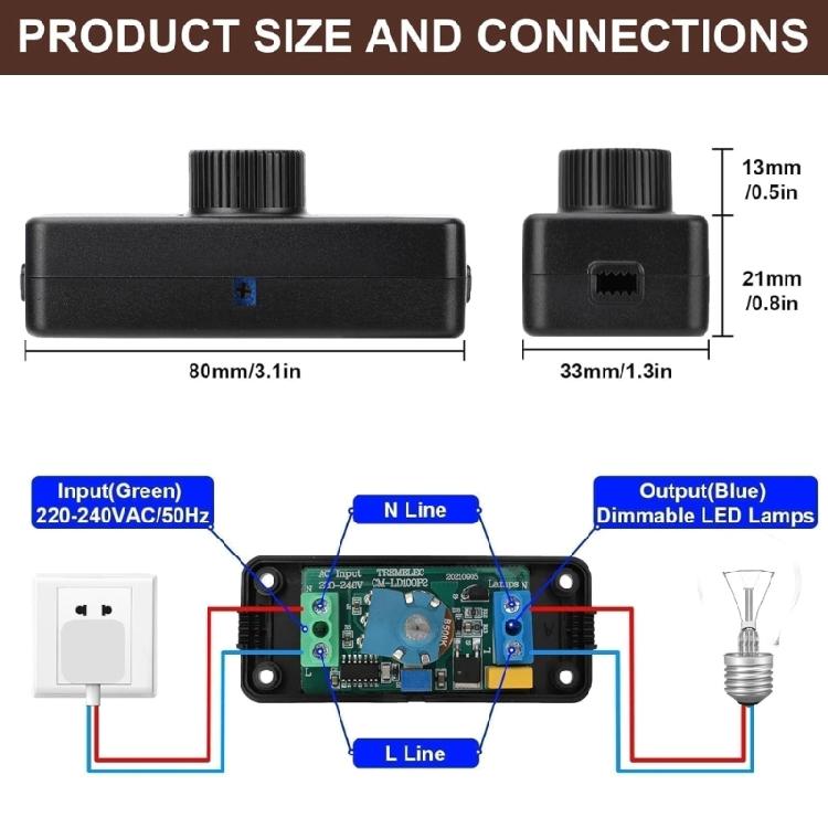 Convenient Dimming Switches Dimmer Control Switches for Dimmable Illumination