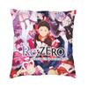 Anime Animation Novel Re Zero Cushion Cover 45x45cm Decoration Print Rem Throw Pillow Case for Living Room Doublesided