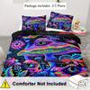 3pcs Colored Mushrooms 3D Printed Bedding Set Cozy Comfortable Duvet Cover King Queen Twin Size Birthday Gift Bedroom Decoration